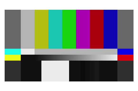 Example of integrated SMPTE test pattern