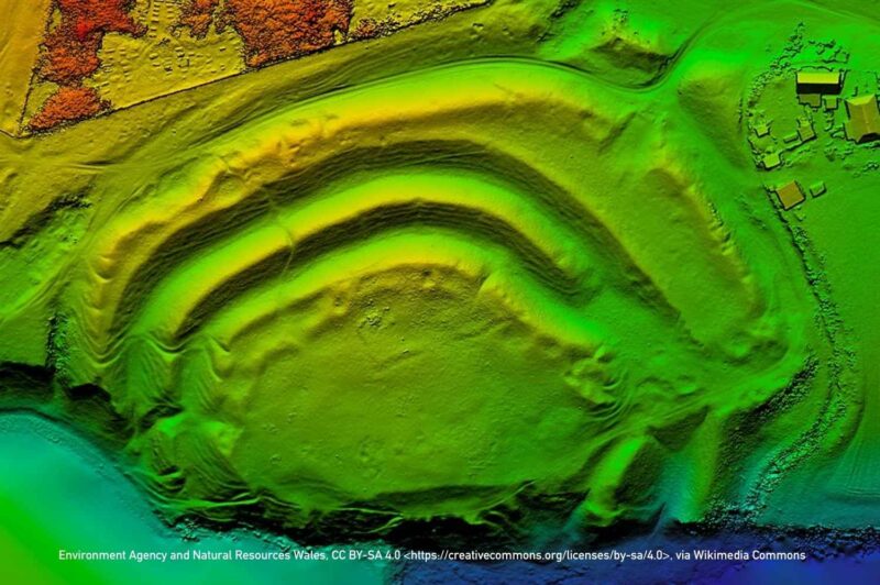 Lidar image of contoured landscape