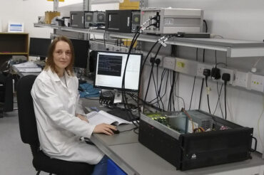 Technician testing imaging components